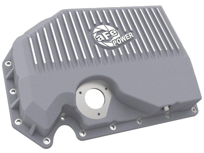 aFe 05-19 VW 1.8L/2.0L w/ Oil Sensor Engine Oil Pan Raw POWER Street Series w/ Machined Fins Diff Covers aFe