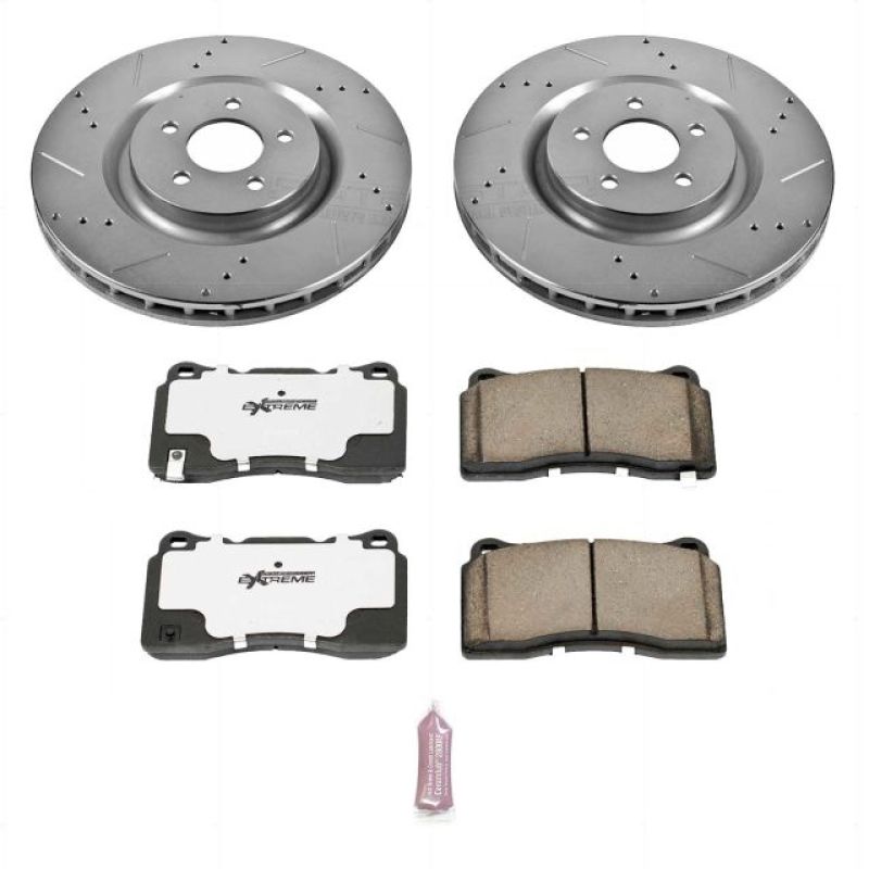 Power Stop 07-14 Ford Mustang Front Z26 Street Warrior Brake Kit Brake Kits - Performance D&S PowerStop