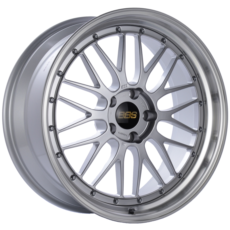 BBS LM 19x8.5 5x120 ET32 Diamond Silver Center Diamond Cut Lip Wheel -82mm PFS/Clip Required Wheels - Forged BBS