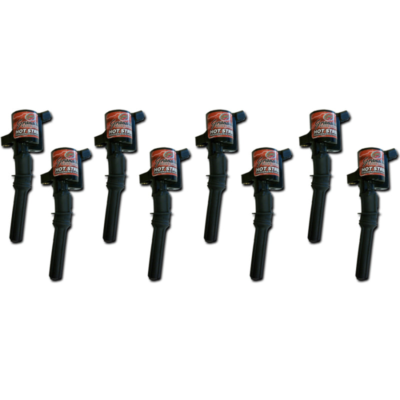 Granatelli 97-04 Ford 4.6L/5.4L 2V Hot Street Coil Packs - Black (Set of 8) Ignition Coils Granatelli Motor Sports