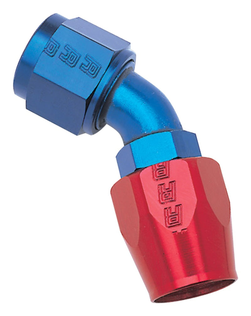 Russell Performance -20 AN Red/Blue 45 Degree Full Flow Hose End Fittings Russell