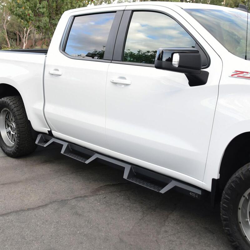 Westin 2019 Chevrolet Silverado/Sierra 1500 (5.5ft) Drop Wheel to Wheel Nerf Step Bars - Txt Black Nerf Bars Westin