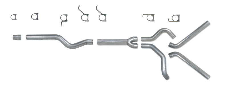 Diamond Eye KIT 4in Catback MFLR RPLCMENT PIPE DUAL SS: 2006-2007.5 CHEVY/GMC 6.6L 2500/3500 Catback Diamond Eye Performance