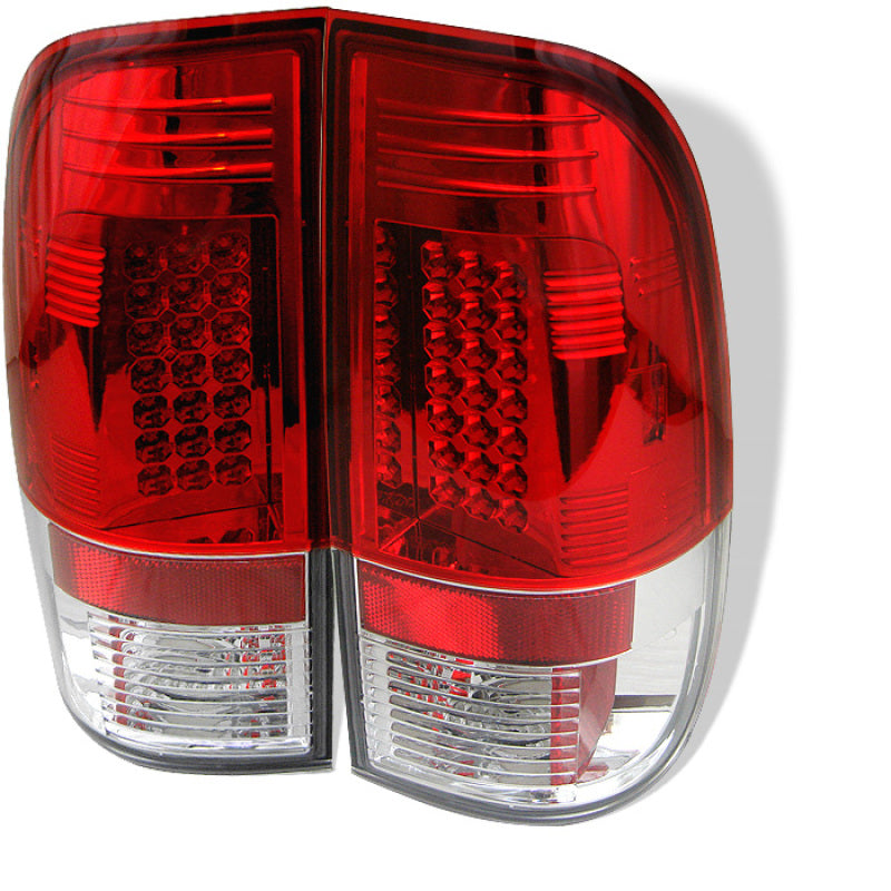 Spyder Ford F150 side 97-03/F250/350 Duty 99-07 LED Tail Lights Red Clear ALT-YD-FF15097-LED-RC Tail Lights SPYDER