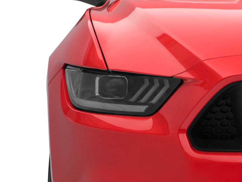 Raxiom 15-17 Ford Mustang Projector Headlights OEM HID Bulbs- Black Housing (Clear Lens) Headlights Raxiom