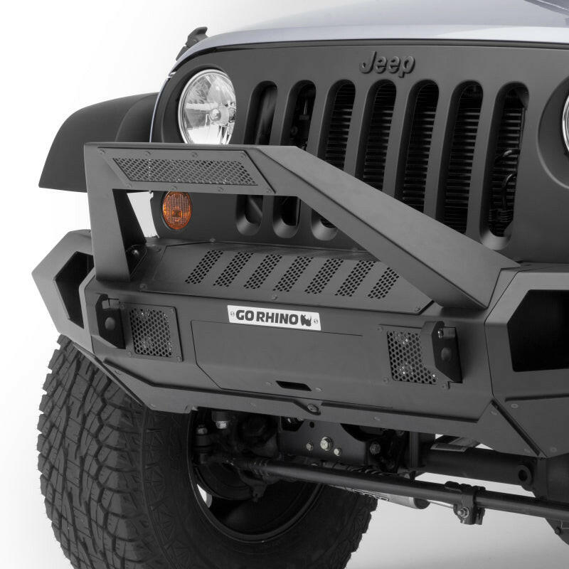 Go Rhino 07-20 Jeep Wrangler JL/JLU/JK/JKU/Gladiator JT Trailline 30 Light Mount Bar Bumpers - Steel Go Rhino