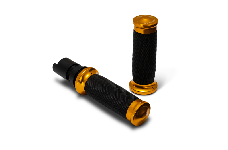 Performance Machine 24-25 Touring, 2025 Softail TBW Contour Handle Grip Set - Gold Grips Performance Machine