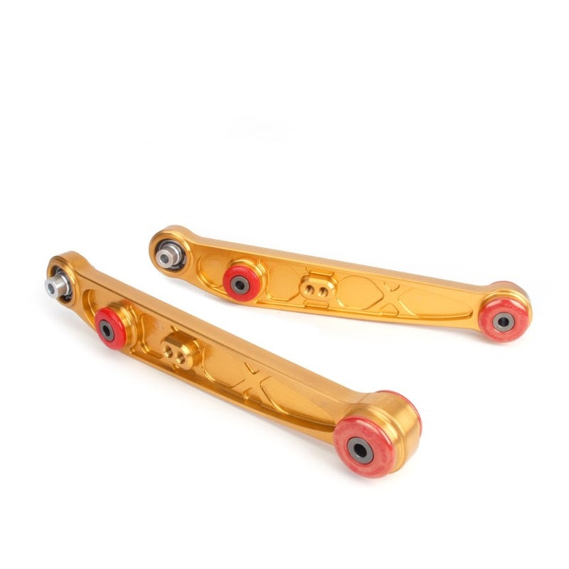 Skunk2 Honda/Acura EG/DC Alpha Series Rear Lower Control Arm Set - Gold Control Arms Skunk2 Racing