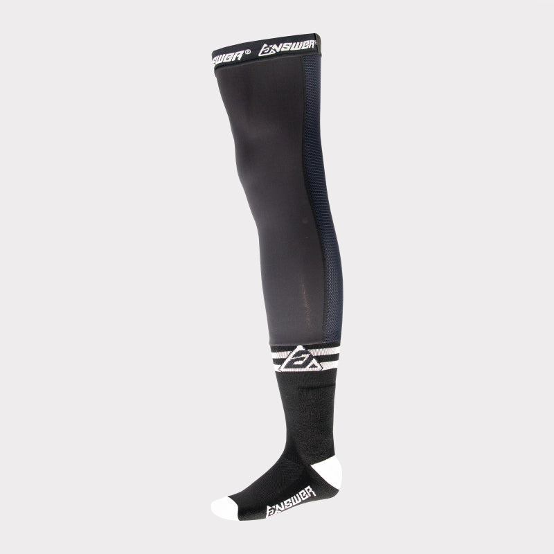 Answer Knee Brace Socks Black/White - Large/XL Footwear Answer