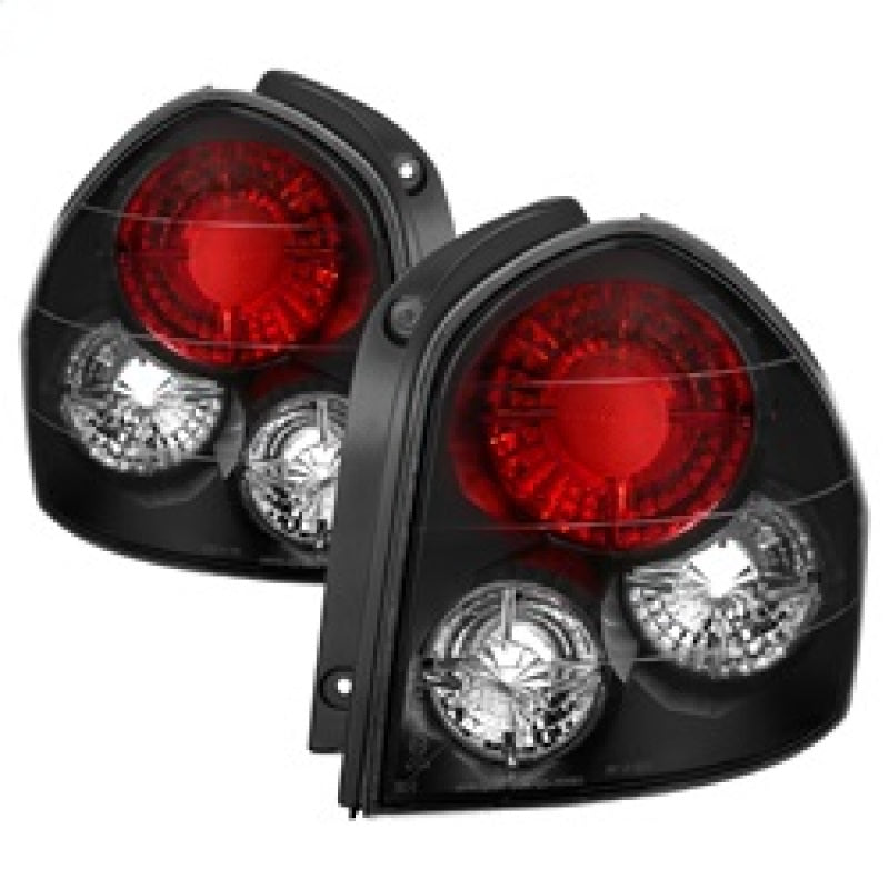 Spyder Hyundai Santa Fe 01-06 (01-04 Model use 3 Bulbs only)Euro Tail Lights Blk ALT-YD-HYSF01-BK Tail Lights SPYDER