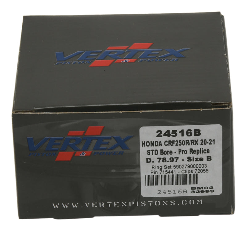 Vertex Piston 20-21 Honda CRF 250 R 250cc Forged Replica Piston Kit Piston Sets - Powersports Vertex Pistons