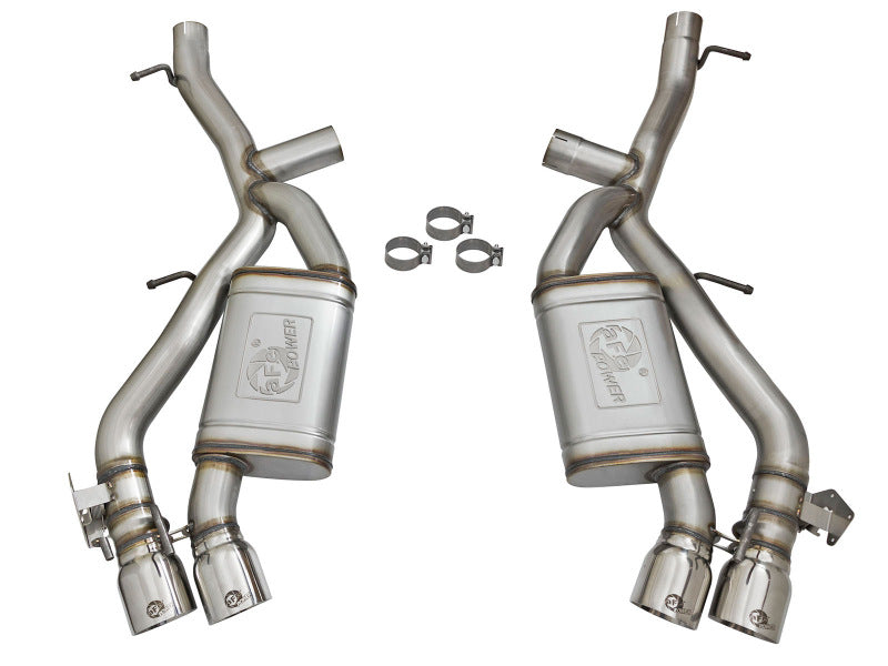 aFe MACHForce XP 3in 304 SS Axle-Back Dual Exhaust (NPP) w/ Polished Tips 16-17 Camaro SS V8-6.2L Axle Back aFe