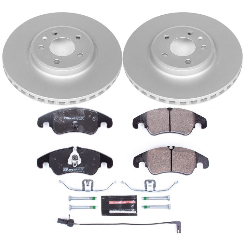 Power Stop 09-11 Audi A4 Front Euro-Stop Brake Kit Brake Kits - OE PowerStop