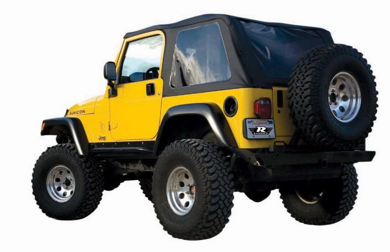 Rampage 1997-2006 Jeep Wrangler(TJ) Excludes LJ Unlimited Frameless Soft Top Kit - Black Diamond Soft Tops Rampage
