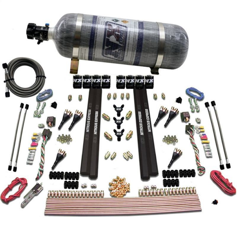 Nitrous Express 6 Cyl SX2 Dual Stage Nozzle Nitrous Kit w/12lb Bottle Nitrous Systems Nitrous Express
