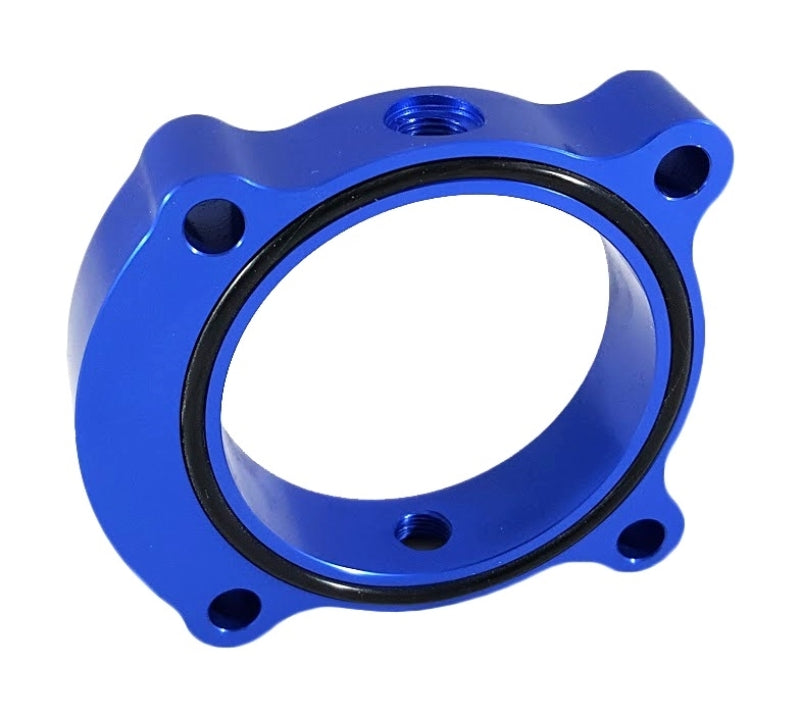 Torque Solution Throttle Body Spacer 2013+ Hyundai Genesis Coupe 2.0T - Blue Throttle Body Spacers Torque Solution