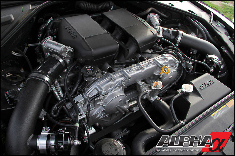 AMS Performance GT-R R35 Induction Kit w/Stock Turbos / Alpha I/C/Carbon Manifold/TB/TiAL Flanges Cold Air Intakes AMS