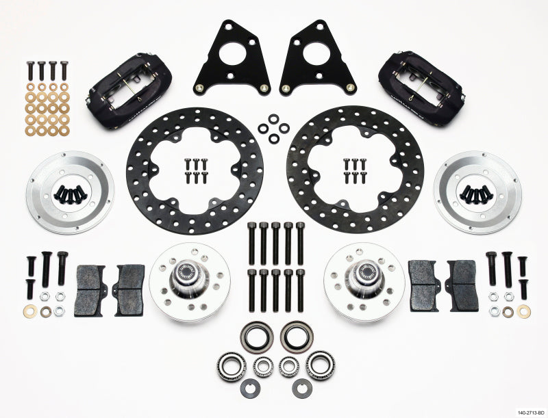 Wilwood Forged Dynalite Front Drag Kit Drilled Rotor CPD 65-72 A w/10in Drum Big Brake Kits Wilwood