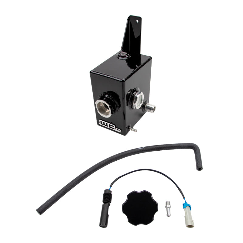 Wehrli 17-19 Chevrolet L5P Duramax Twin Turbo Style Coolant Tank Kit - Gloss Black Coolant Reservoirs Wehrli