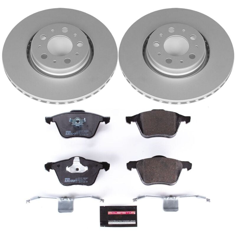 Power Stop 08-09 Volvo S60 Front Euro-Stop Brake Kit Brake Kits - OE PowerStop