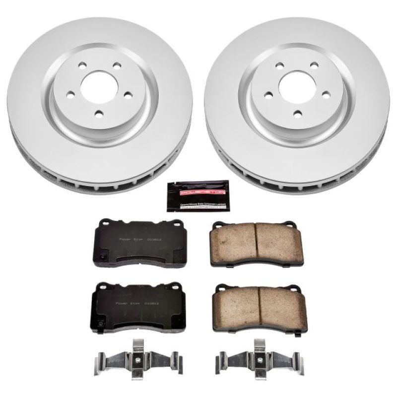 Power Stop 07-14 Ford Mustang Front Z17 Evolution Geomet Coated Brake Kit Brake Kits - Performance Blank PowerStop