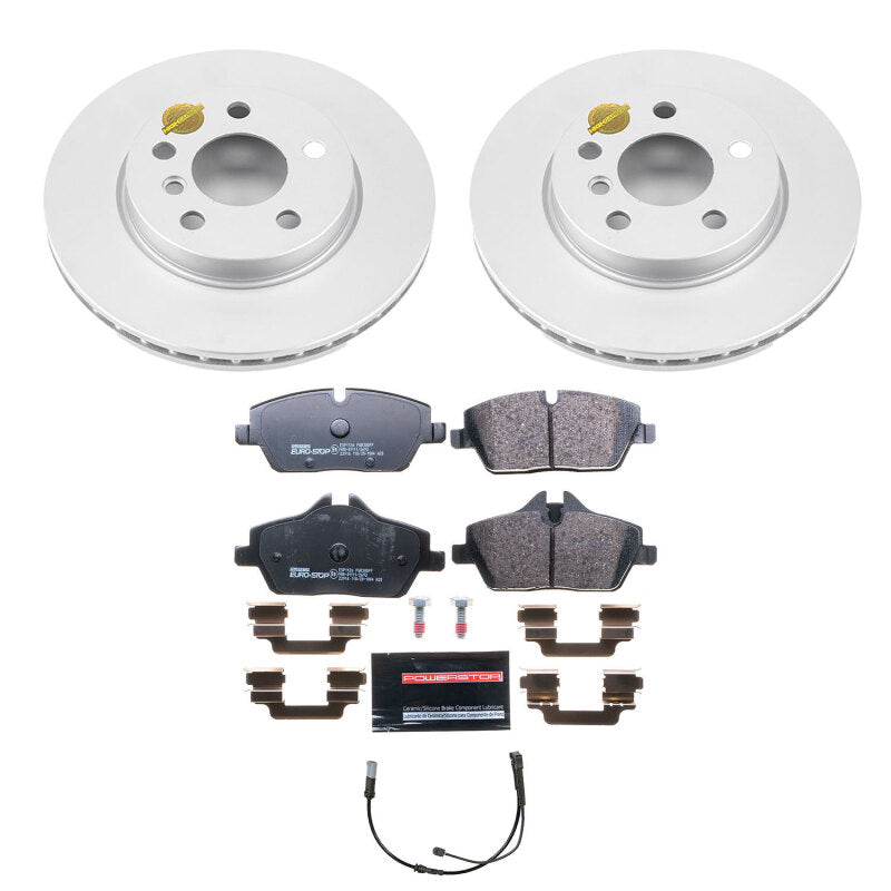 Power Stop 14-16 Mini Cooper Front Euro-Stop Brake Kit Brake Kits - OE PowerStop