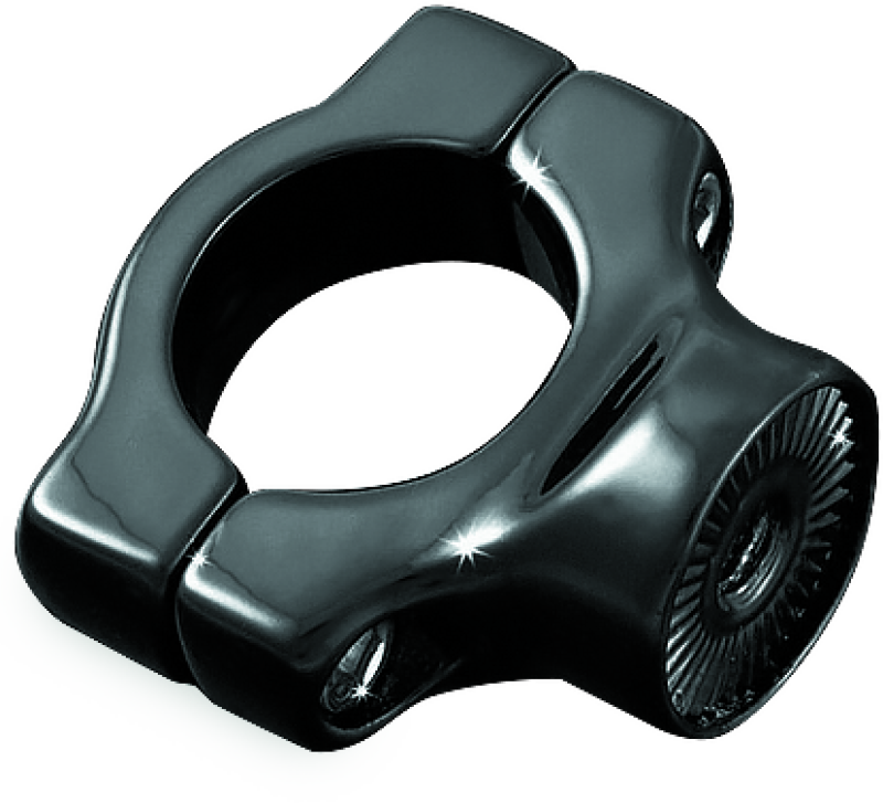 Kuryakyn Side Mount License Plate Holder Clamp 86-17 Softails Gloss Black License Plate Relocation Kuryakyn