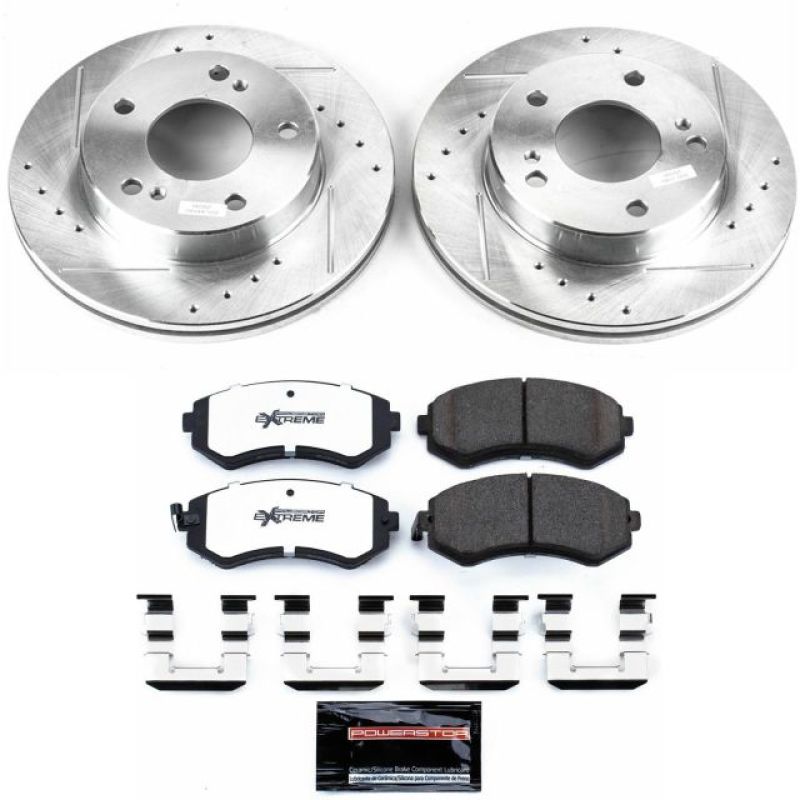 Power Stop 94-96 Nissan 240SX Front Z26 Street Warrior Brake Kit Brake Kits - Performance D&S PowerStop