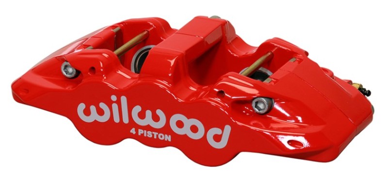 Wilwood Caliper-Aero4-R/H - Red 1.62/1.38in Pistons 1.25in Disc Brake Calipers - Perf Wilwood
