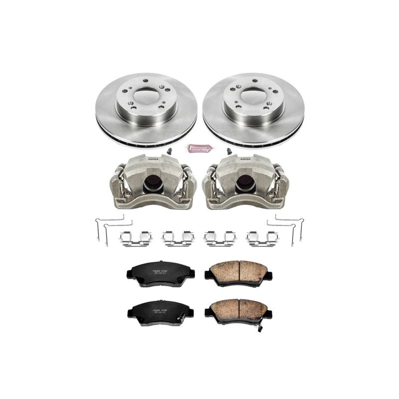 Power Stop 06-11 Honda Civic Front Autospecialty Brake Kit w/Calipers Brake Kits - OE PowerStop