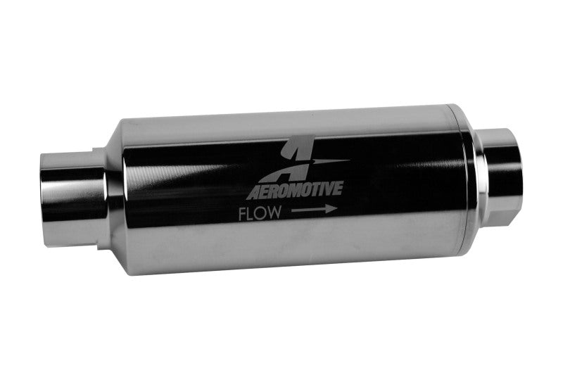 Aeromotive Pro-Series In-Line Filter - AN-12 - 40 Micron SS Element - Nickel Chrome Finish Fuel Filters Aeromotive