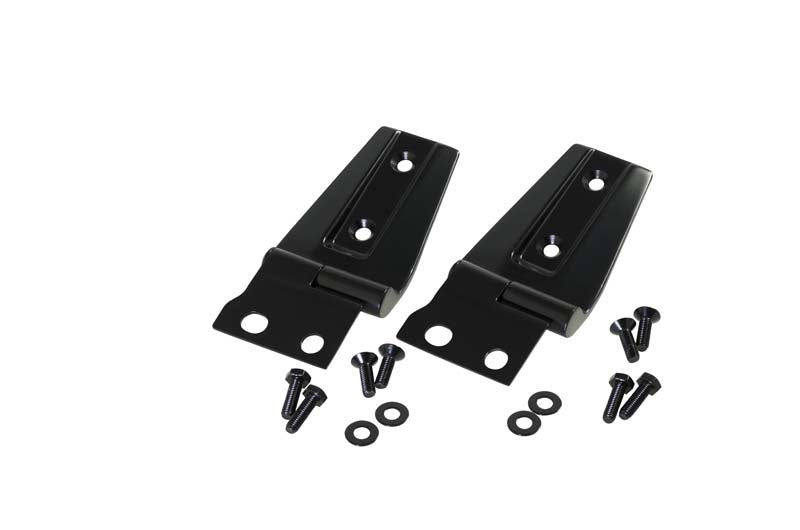Kentrol 07-18 Jeep Wrangler JK Hood Hinge Pair - Powdercoat Black Hoods Kentrol