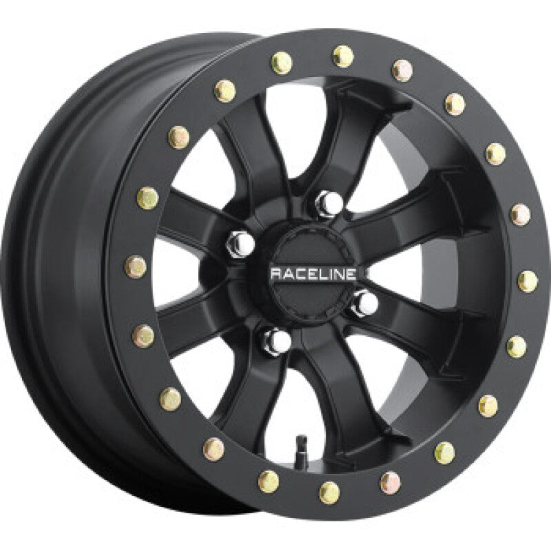 Raceline A71B Mamba 14x10in / 4x137 BP / 5+5 0mm Offset / 110.18mm Bore - Satin Black Beadlock Wheel Wheels - Cast Raceline