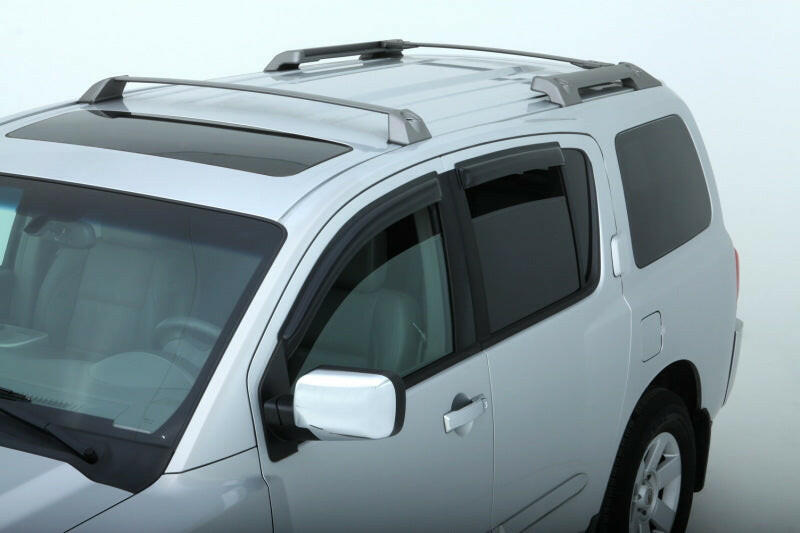 AVS 04-15 Nissan Armada Ventvisor Outside Mount Window Deflectors 4pc - Smoke Wind Deflectors AVS