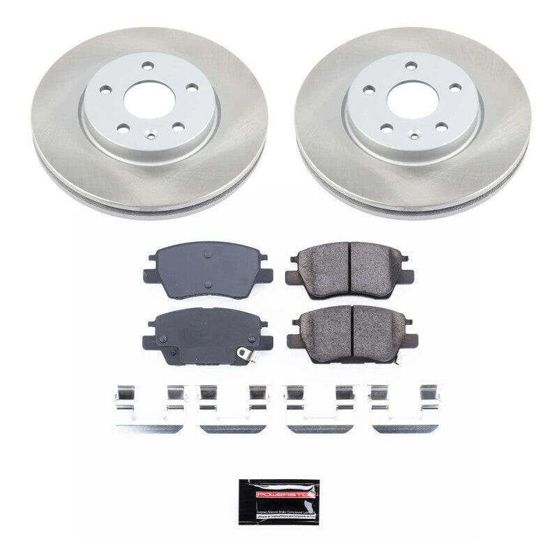 Power Stop 16-19 Chevrolet Volt Front Semi-Coated Rotor Kit Brake Kits - Performance Blank PowerStop