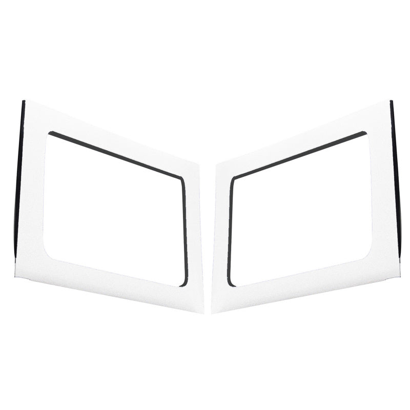 DEI 11-18 Jeep Wrangler JK 4-Door Boom Mat Rear Side Window Trim - 2 Piece - White Hard Top Accessories DEI