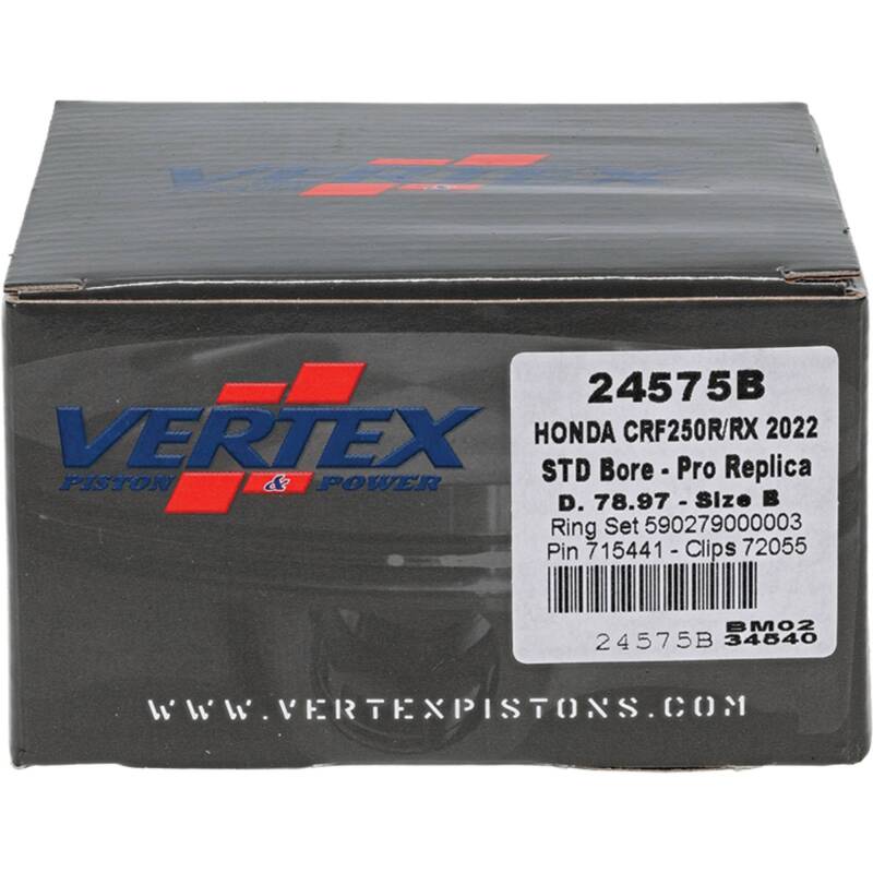 Vertex Piston 22-24 Honda CRF 250 R 250cc Forged Replica Piston Kit Piston Sets - Powersports Vertex Pistons