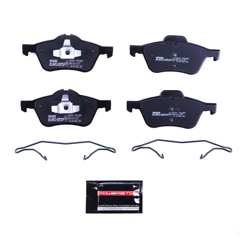 Power Stop 02-08 Mini Cooper Euro-Stop ECE-R90 Front Brake Pads Brake Pads - OE PowerStop
