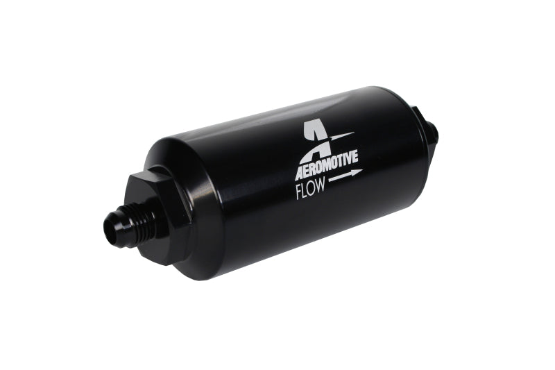 Aeromotive In-Line Filter - AN-06 238 Stainless Mesh Element - Anodized Black Fuel Filters Aeromotive