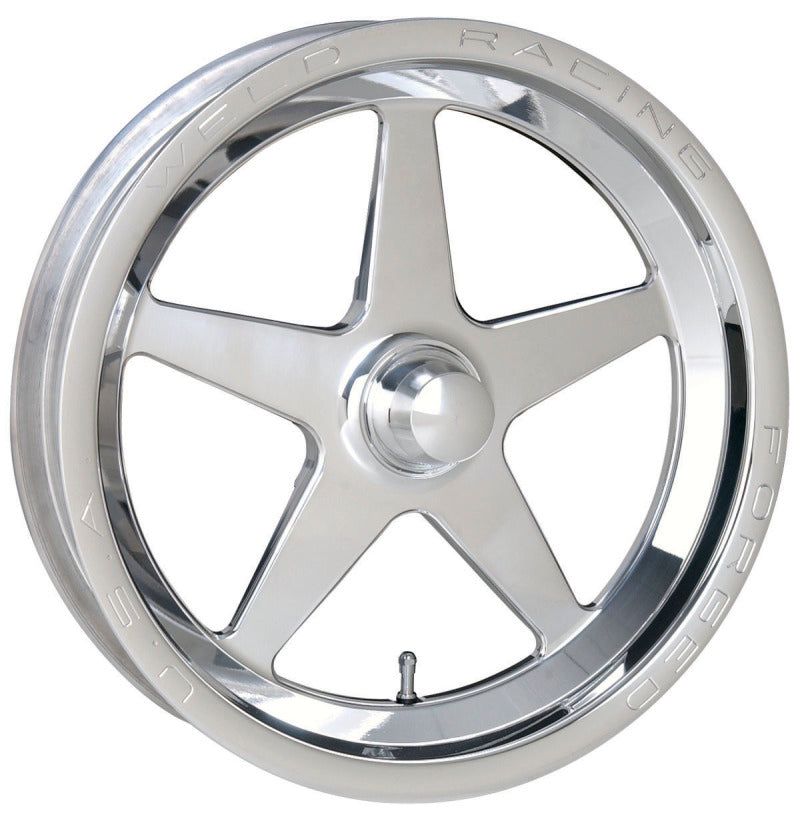 Weld Alumastar 1-Piece 15x3.5 / Anglia Spindle MT / 1.75in. BS Polished Wheel - Non-Beadlock Wheels - Forged Weld