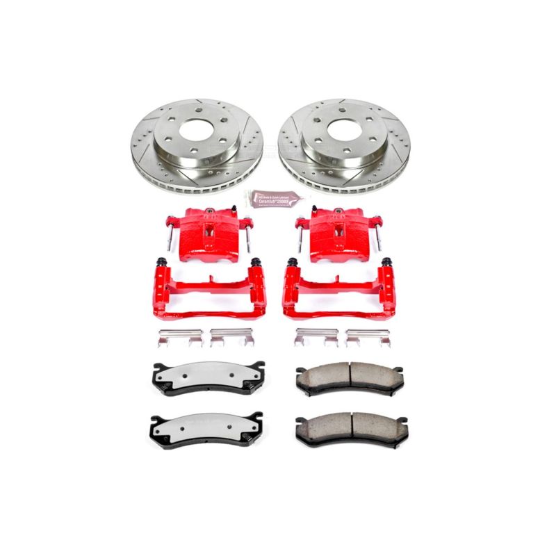 Power Stop 02-06 Cadillac Escalade Front Z36 Truck & Tow Brake Kit w/Calipers Brake Kits - Performance D&S PowerStop