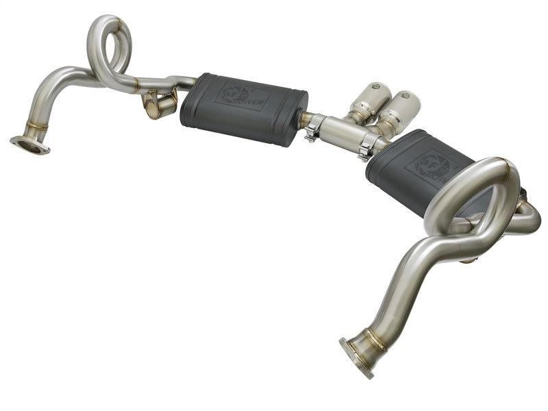 aFe MACHForce-Xp 2in 304 SS Cat-Back Exhaust w/Polished Tips 13-16 Porsche Boxster/Cayman 2.7L/3.4L Catback aFe