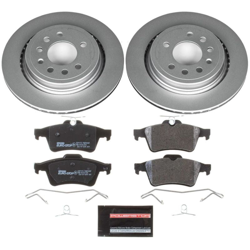 Power Stop 08-11 Saab 9-3 Rear Euro-Stop Brake Kit Brake Kits - OE PowerStop