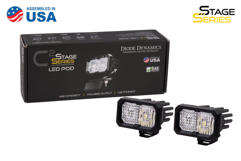 Diode Dynamics Stage Series 2 In LED Pod Pro - White Driving Standard ABL (Pair) Light Accessories and Wiring Diode Dynamics