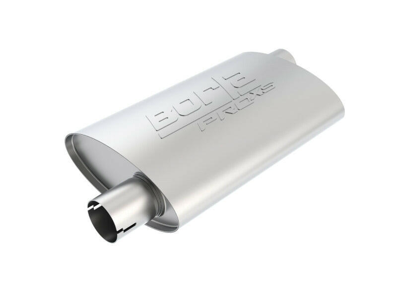 Borla Universal Pro-XS Oval 2.25in Inlet / Outlet Offset Notched Muffler Muffler Borla