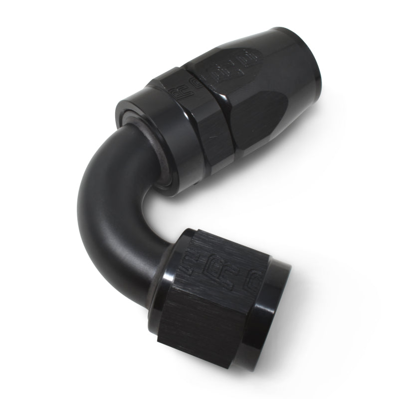 Russell Performance -10 AN Black 120 Degree Full Flow Swivel Hose End Fittings Russell