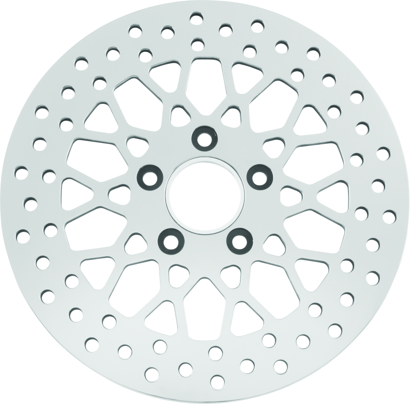 Bikers Choice 11.5 Inch Rear Mesh Brake Rotor 84-17 Big Twin & XL Except 08-17 FLH FLT Brake Rotors - Drilled Bikers Choice
