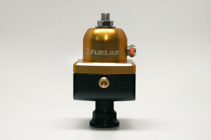Fuelab 555 Carb Adjustable FPR Blocking 1-3 PSI (1) -8AN In (2) -8AN Out - Gold Fuel Pressure Regulators Fuelab