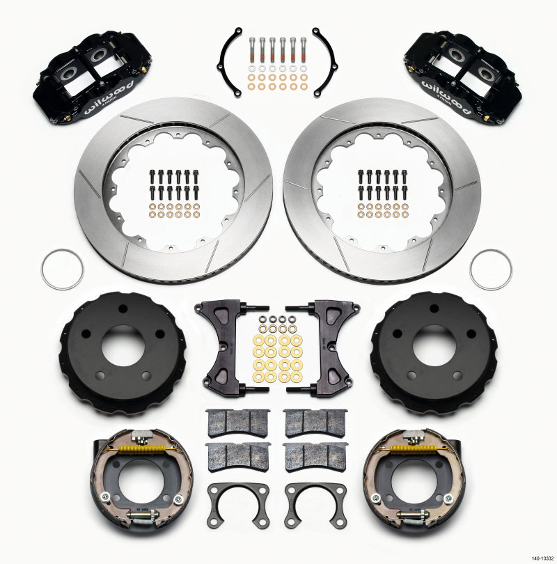 Wilwood Narrow Superlite 4R Rear P-Brk Kit 14.00in Small Ford 2.36in Off Bronco 5 x 5.50 Big Brake Kits Wilwood