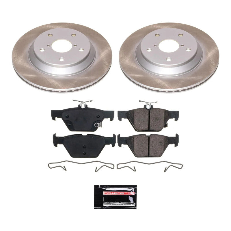 Power Stop 19-22 Subaru Forester Rear Semi-Coated Rotor Kit Brake Kits - Performance Blank PowerStop